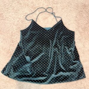 Elegant green and Gold Polka Dot Women's Top